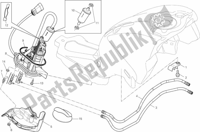 Wszystkie części do Pompa Paliwowa Ducati Monster 795 EU Thailand 2014